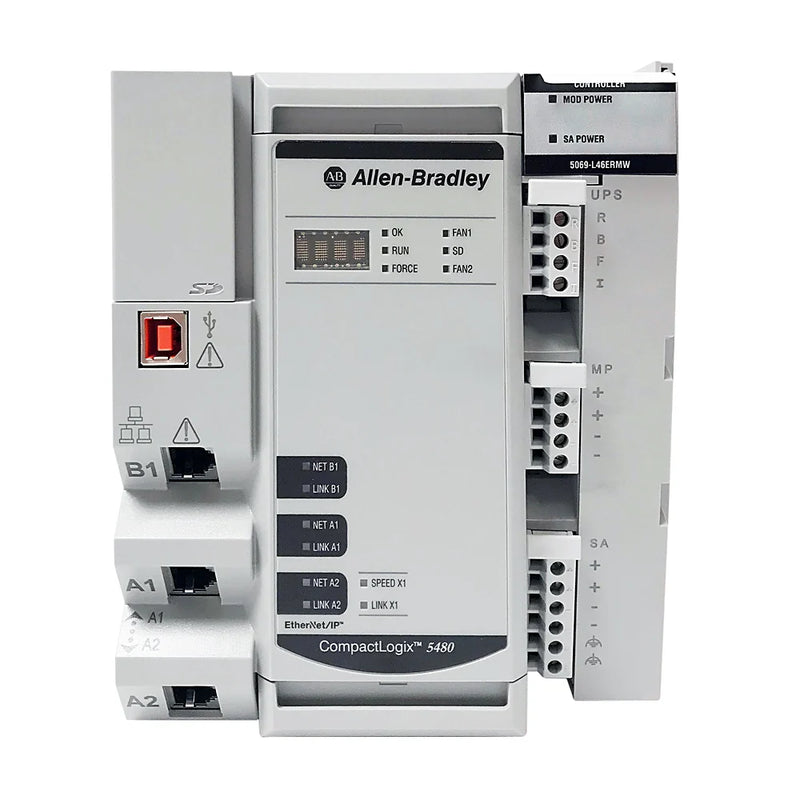 Allen-Bradley 5069-L4200ERMW CompactLogix 5480 controller, 20MB memory, 150 axes, Windows 10 IoT, advanced industrial control solution.