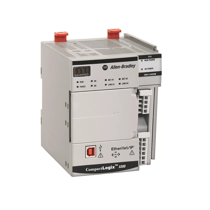 Allen-Bradley 5069-L3100ERM CompactLogix 5380 controller, 0.6MB memory, dual EtherNet/IP, motion-enabled