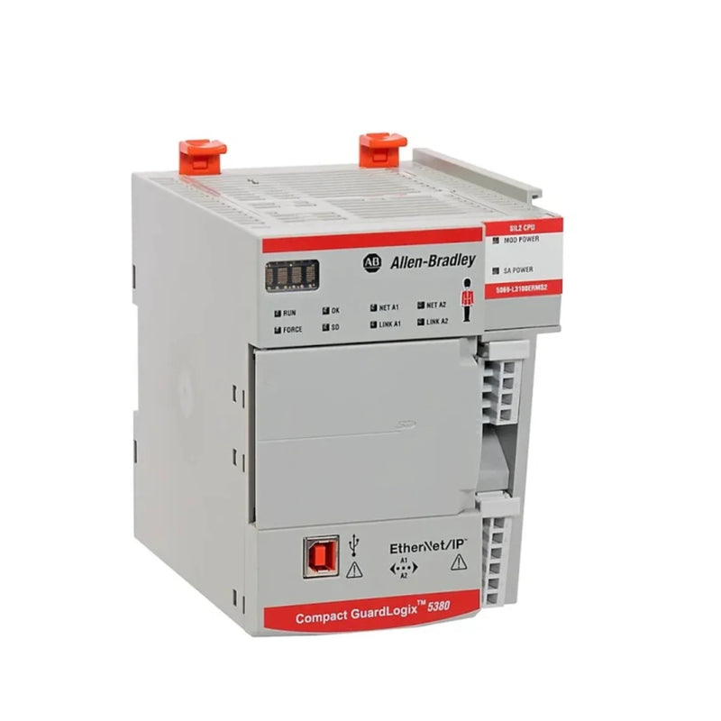 Allen-Bradley 5069-L3100ERMS2 Compact GuardLogix 5380 controller, 1MB standard, 0.5MB safety, 2 Ethernet ports