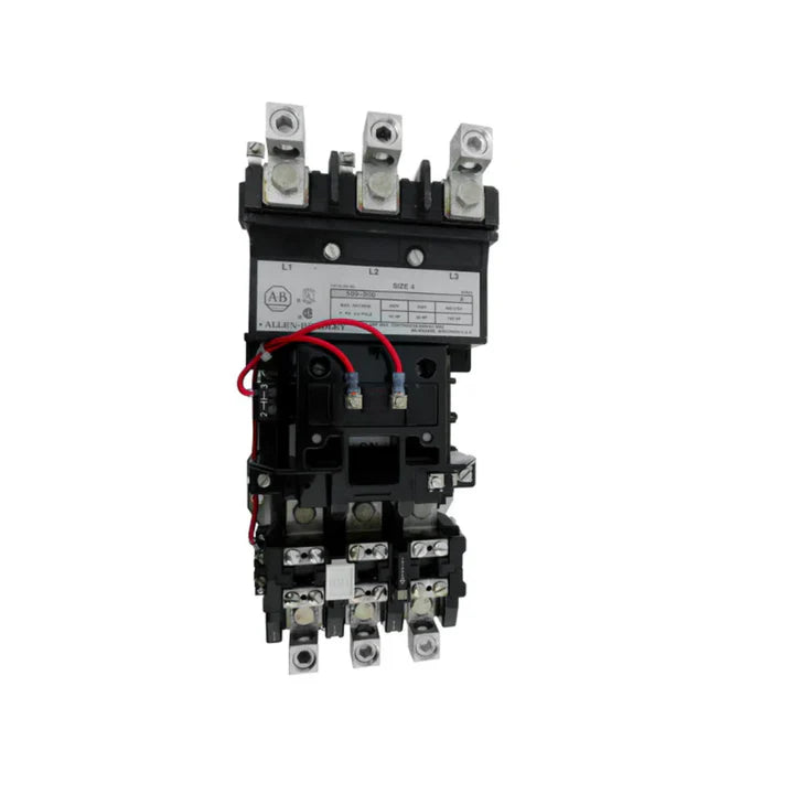 Allen-Bradley 509-DOD NEMA motor starter, Size 2, 3-pole, 45A, 120V coil, open type, 600V AC.