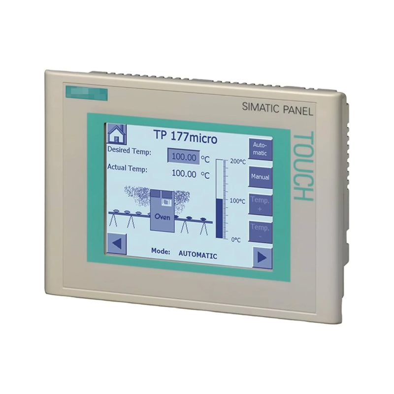 Siemens 6AV6640-0CA11-0AX1 OP 177B HMI panel, 6-inch STN color display, touch/key, PROFIBUS/MPI, 24V DC, IP65 front, for industrial operator interfaces.