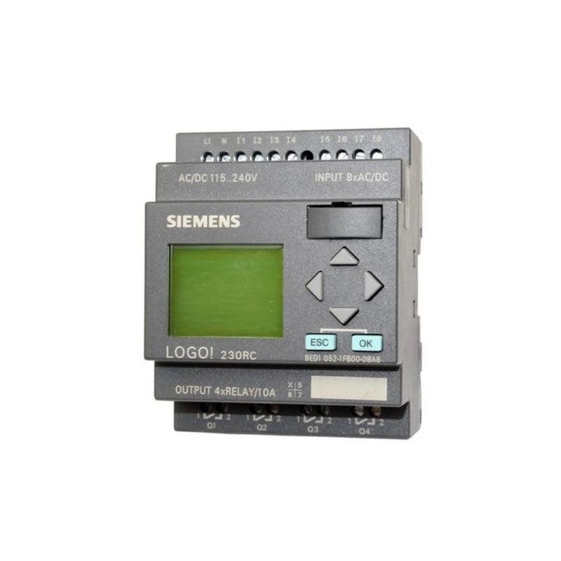 Siemens 6ED1052-1FB00-0BA6 LOGO! AM2 analog input module, 2x 0–10V inputs, 24V DC, for LOGO! 8, DIN rail mount, compact and IP20 rated.