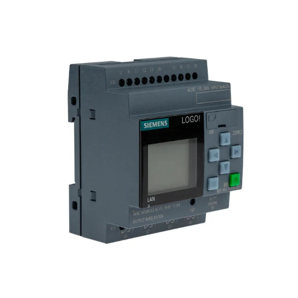 Siemens 6ED1052-1FB08-0BA1 PLC 12/24RCE, compact logic module, Ethernet, industrial automation.