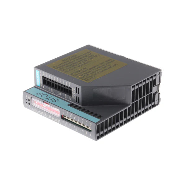 Siemens 6EP1931-2EC21 SITOP DC UPS module, 24 V DC input/output, 15 A output, 360 W power, DIN rail mount, IP20 protection.