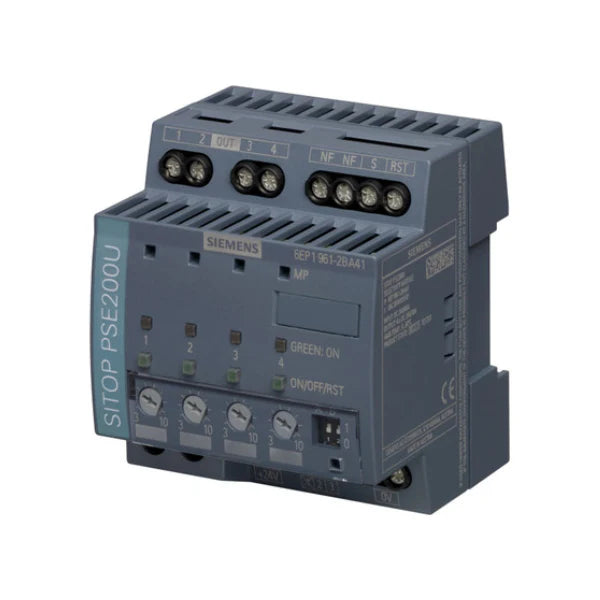 Siemens 6EP1961-2BA41 SITOP buffer module, 24V DC, 40A, industrial power backup, ensures uninterrupted power supply.