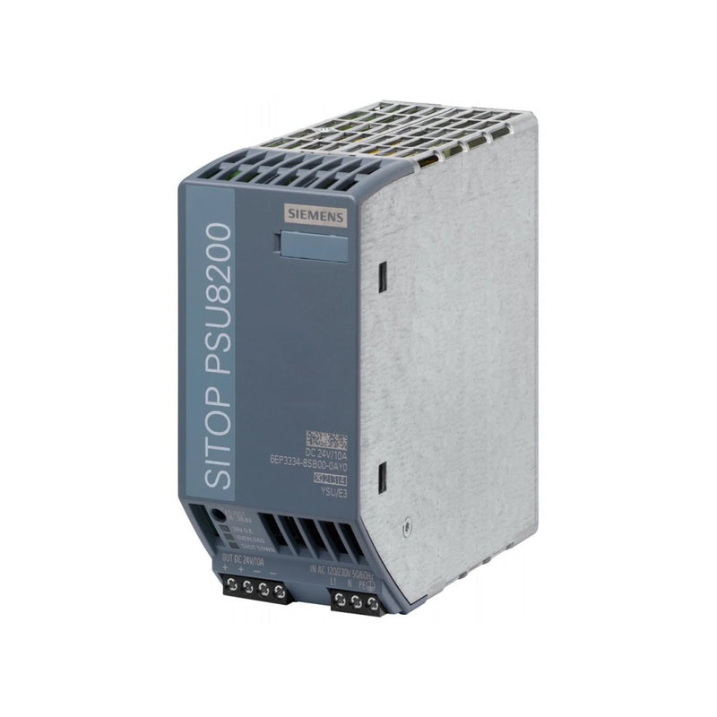 Siemens 6EP3334-8SB00-0AY0 SITOP PSU8200 24V DC industrial power supply.