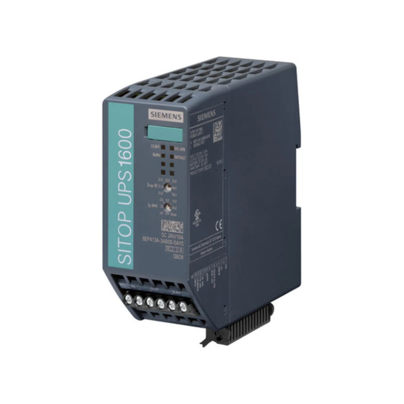 Siemens 6EP4134-3AB00-0AY0 SITOP PSU8600 smart power supply, 24V 20A, PROFINET, DIN rail, Industry 4.0 ready with diagnostics and modular design.