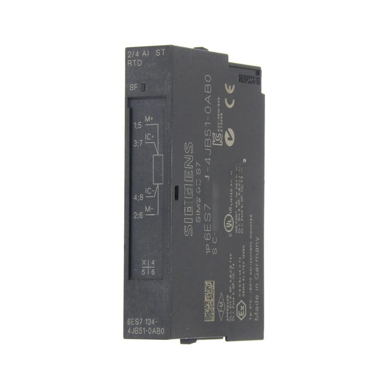 Siemens 6ES7134-4JB51-0AB0 ET 200S analog input module, 2 channels, 4–20 mA, high-accuracy signal acquisition for distributed automation.