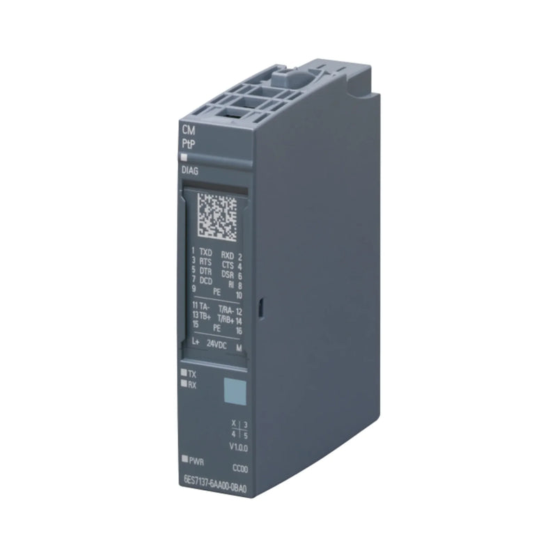 Siemens 6ES7137-6AA00-0BA0 F-DO module, 1x 24V DC/2A, ET 200SP, fail-safe output, 15 mm, IP20.