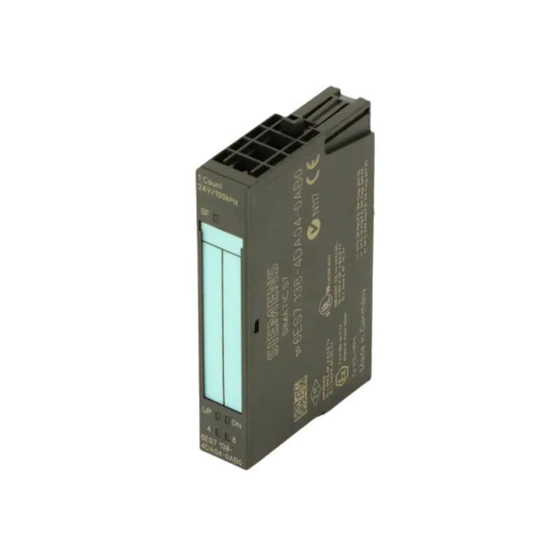 Siemens 6ES7138-4DA04-0AB0 ET 200S terminal module, 2-port, 24V DC, diagnostics, screw terminals, IP20, for distributed I/O systems.
