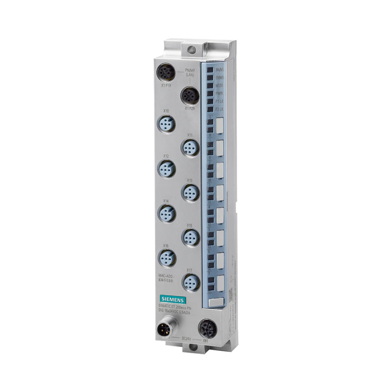 Siemens 6ES7143-6BH00-0BB0 ET 200SP BU20 BaseUnit, 16 push-in terminals, standard type, color-coded, IP20, for TM and DQ modules.