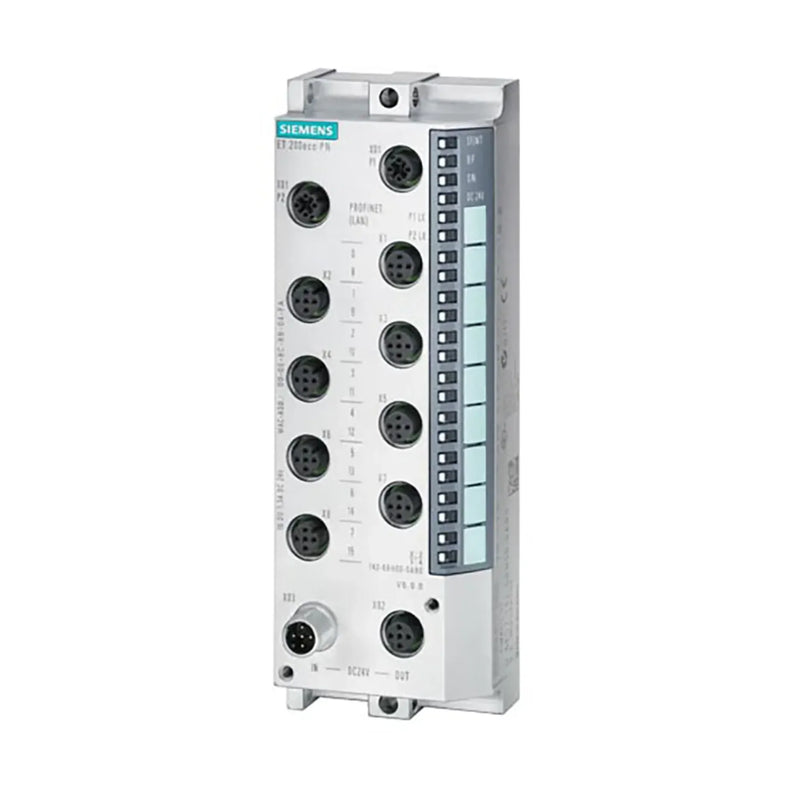 Siemens 6ES7144-6KD00-0AB0 ET 200AL analog input module, 4 x 0–10V, 16-bit, M12 connectors, IP67, for distributed field-level automation.