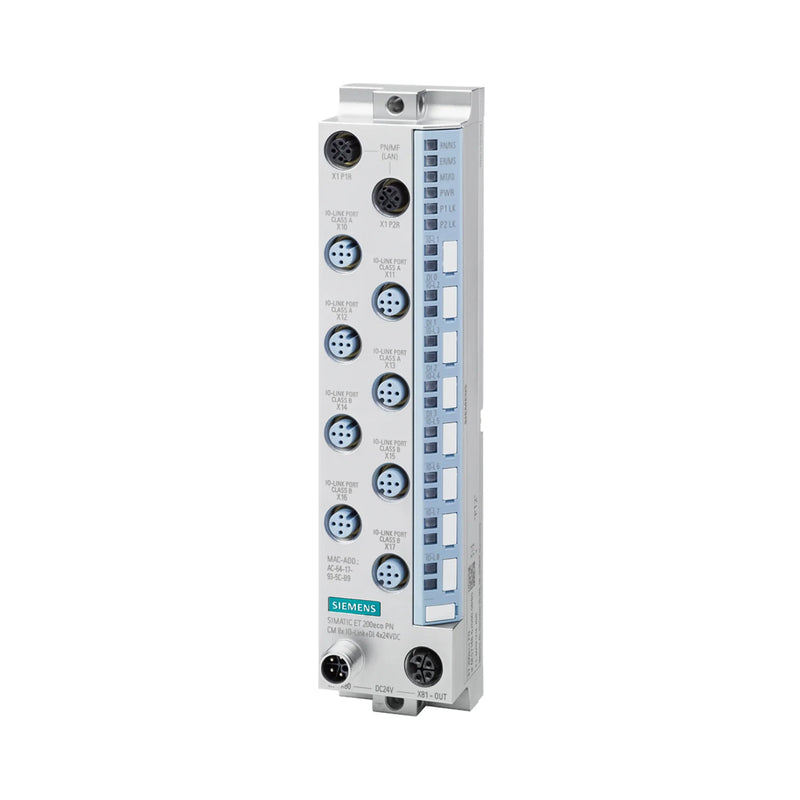 Siemens 6ES7148-6JG00-0BB0 ET 200SP digital output module, 8 channels, 24V DC, 2A output, compact high-speed switching for industrial automation.