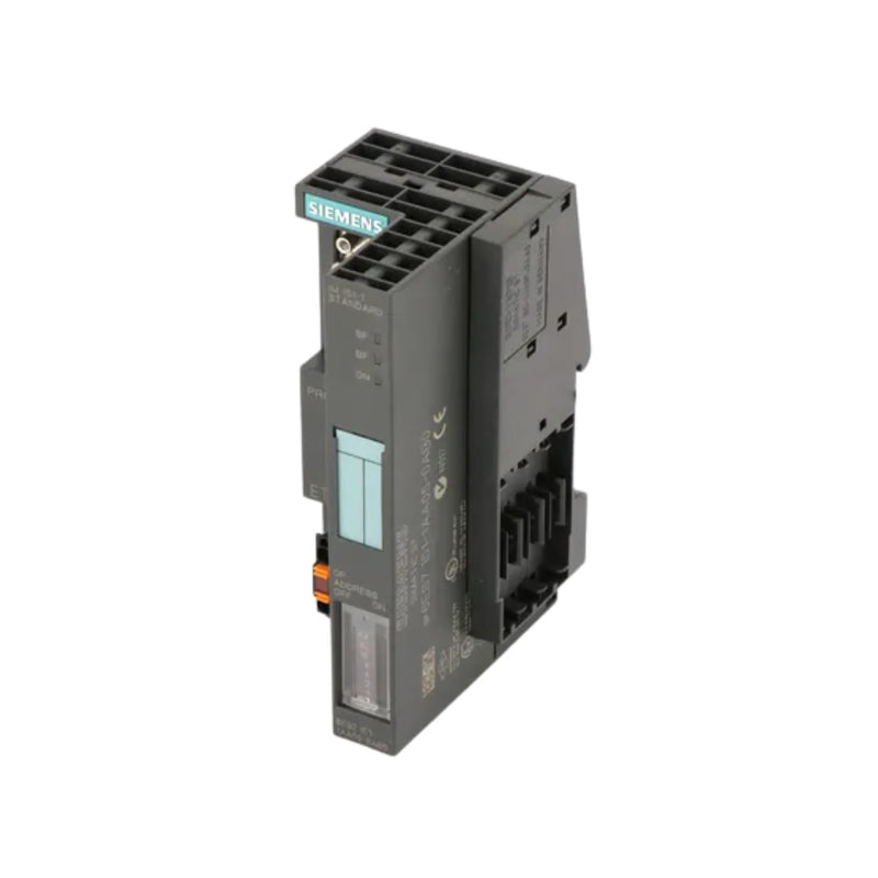 Siemens 6ES7151-1AA05-0AB0 IM151 interface module, ET 200M, PROFIBUS-DP, compact design, DIN rail mount.