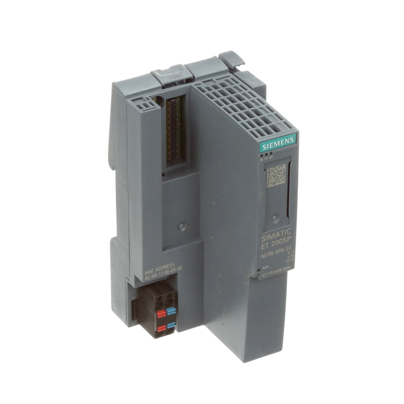 Siemens 6ES7155-6AU00-0BN0 SIMATIC ET 200SP IM 155-6 PN ST PROFINET interface module, IP20, DIN rail mount, standard version with diagnostics.