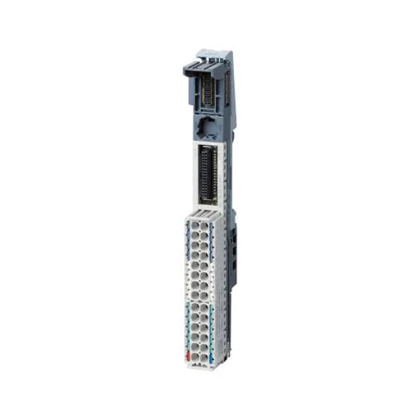 Siemens 6ES7193-6BP20-0DA0 ET 200SP BU20 BaseUnit, Type D0, 30 mm, with AUX terminals, push-in connection.