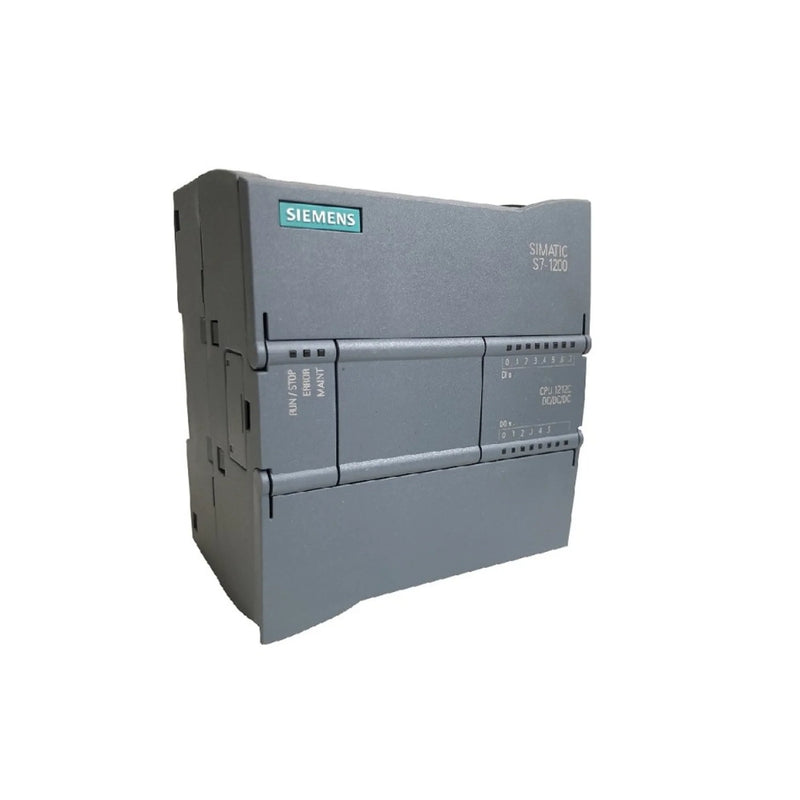 Siemens 6ES7212-1AE40-0XB0 S7-1200 CPU 1212C with 8DI, 6DO, and 2AI, compact controller for small automation systems.
