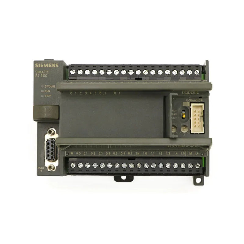 Siemens 6ES7214-1AD23-0XB0 SIMATIC S7-1200 CPU 1214C, 14 DI / 10 DO, compact DC-powered PLC with PROFINET communication and integrated I/O.