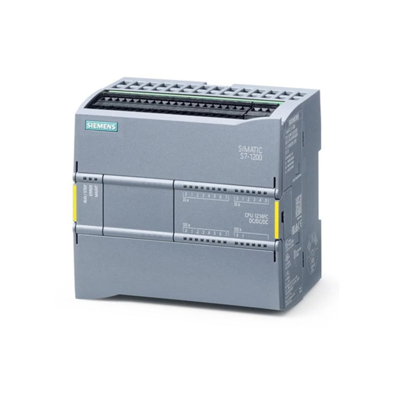 Siemens 6ES7214-1AF40-0XB0 CPU 1214C, S7-1200 PLC with 14 DI, 10 DO, 2 AI, PROFINET, 24V DC.