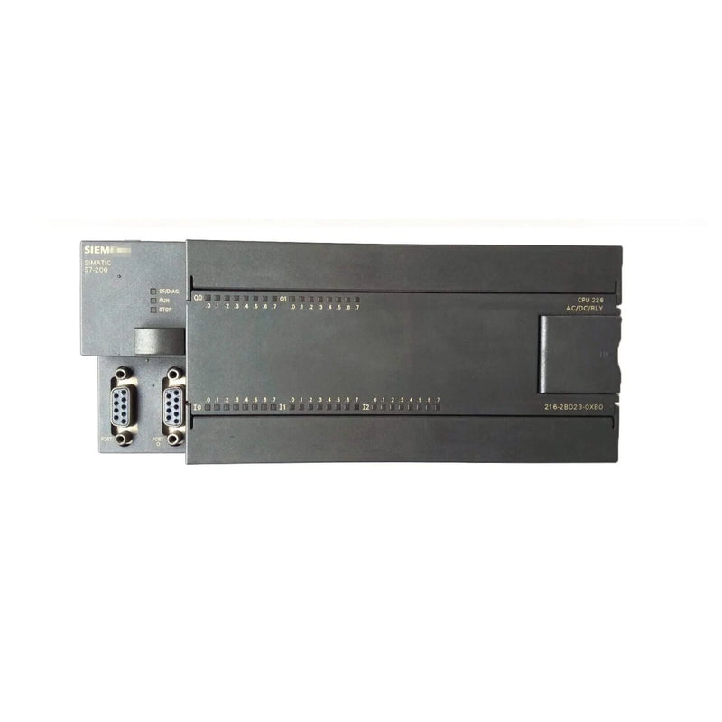 Siemens 6ES7216-2AD23-0XB0 SIMATIC S7-1200 CPU 1216C, 14DI, 10DO relay, 2AI, AC power, PROFINET interface, compact expandable PLC controller.