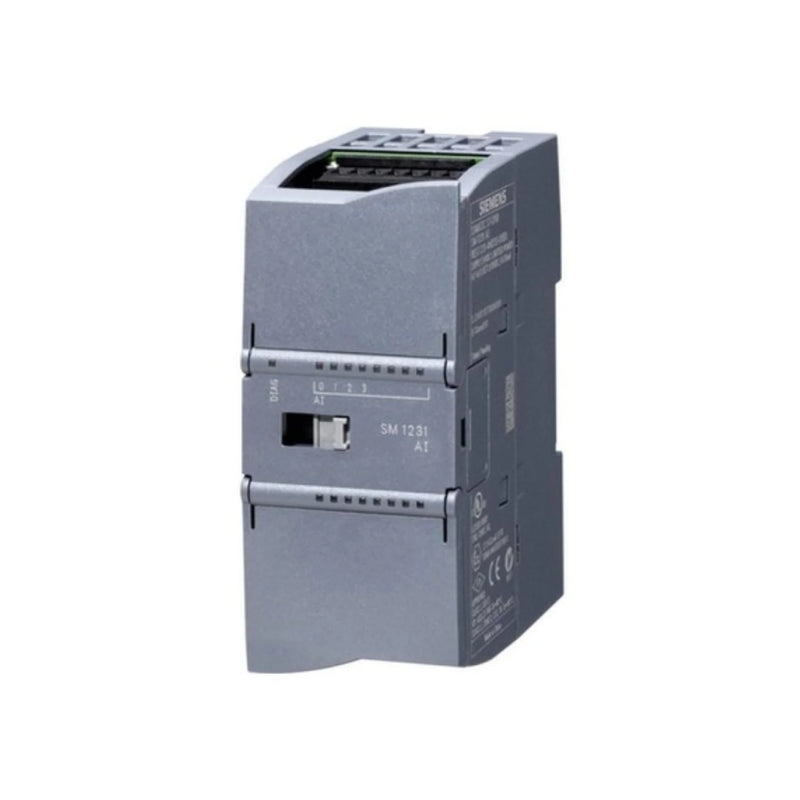 Siemens 6ES7231-5PF32-0XB0 analog input module, 8 channels, 13-bit for SIMATIC S7-1200 PLC systems.