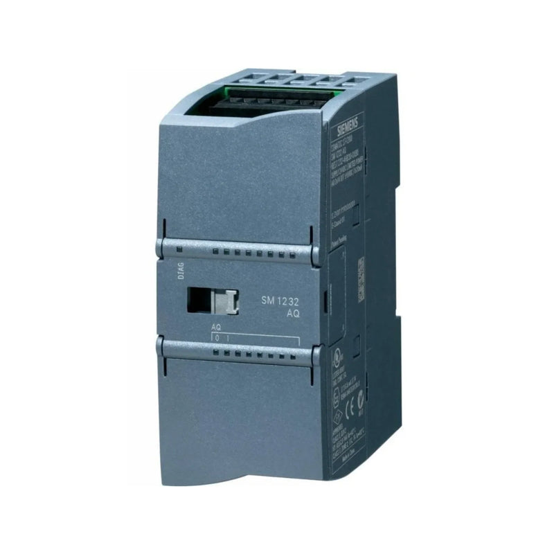 Siemens 6ES7232-4HD32-0XB0 S7-1200 analog output module, 4x 0–10V channels, 12-bit, 24V DC.