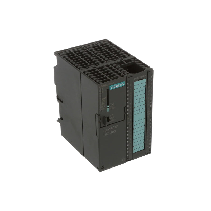 Siemens 6ES7313-6CG04-0AB0 SIMATIC S7-300 CPU 313C-2 DP, 16 DI/16 DO, 128 KB work memory, MPI & PROFIBUS DP interfaces, compact PLC module.