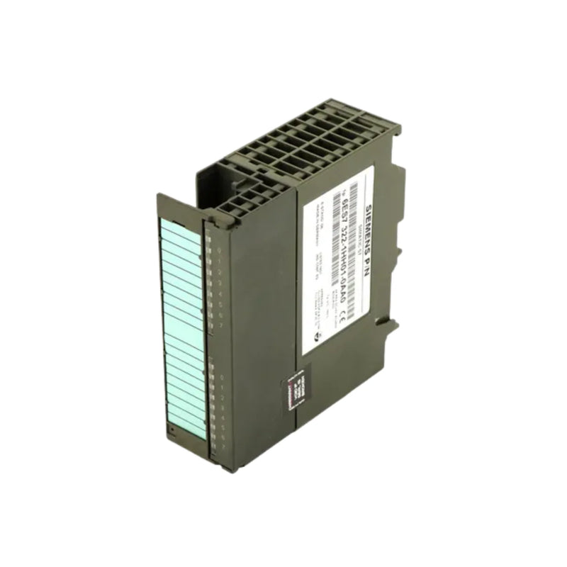 Siemens 6ES7322-1HH01-0AA0 S7-300 digital output module, 8x 24V DC PNP, 2A, high feature, screw terminals, IP20, for industrial automation.