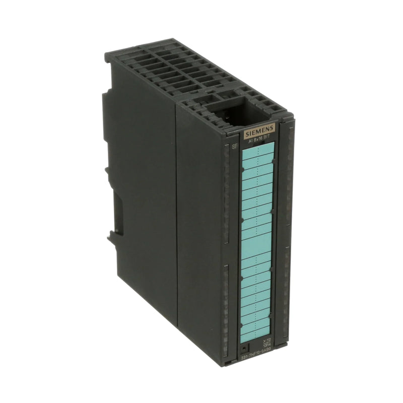Siemens 6ES7331-7NF00-0AB0 analog input module, 8-channel, 13-bit, voltage/current input, for S7-300 or ET 200M, 24V DC, IP20, for industrial automation.