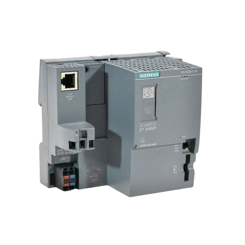 Siemens 6ES7512-1SK01-0AB0 ET 200SP digital input module, 16 DI, 24V DC, PROFINET/DP interface.