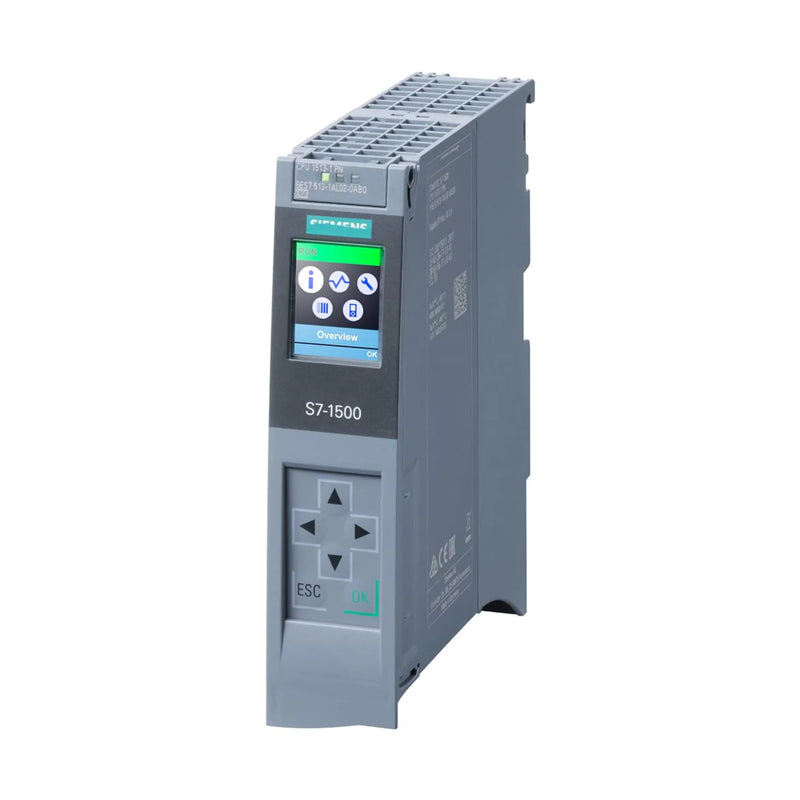 Siemens 6ES7513-1AL02-0AB0 SIMATIC S7-1500 CPU 1513-1 PN with PROFINET interface and 1.5 MB memory.