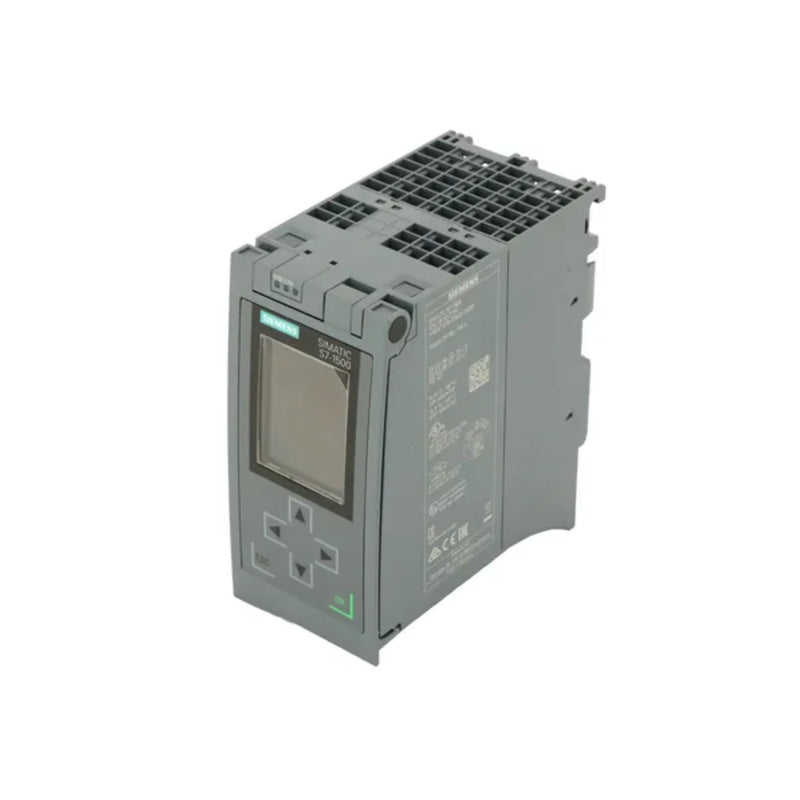 Siemens 6ES7515-2FM01-0AB0 S7-1500 CPU 1515F-2 PN, fail-safe, 1MB/5MB, PROFINET, IP20, DIN rail mount, Safety Integrated, TIA Portal compatible.
