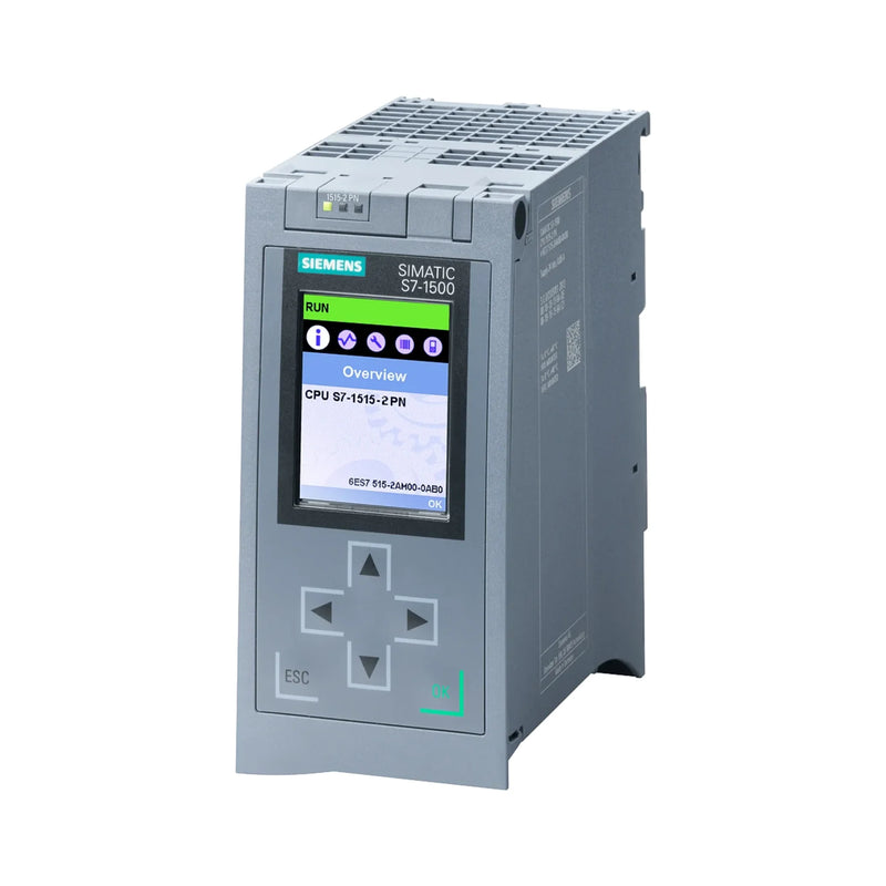 Siemens 6ES7515-2UM01-0AB0 CPU 1515SP PC2, software PLC for ET 200SP, Windows IoT, PROFINET, compact hybrid PC for automation.