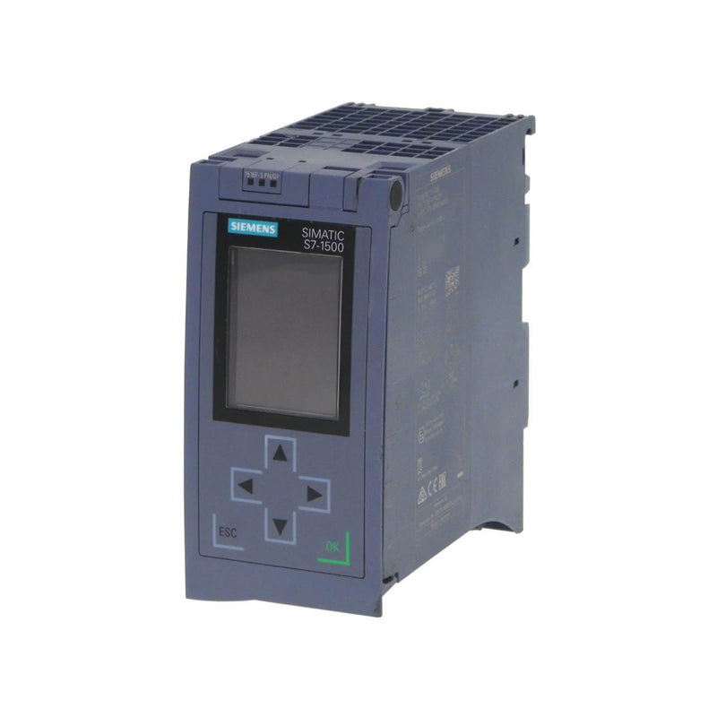 Siemens 6ES7516-3FN01-0AB0 SIMATIC S7-1500 CPU 1516-3 PN/DP, 2 MB program memory, PROFINET/PROFIBUS interface, high-performance industrial controller.