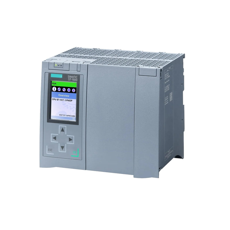 Siemens 6ES7517-3UP00-0AB0 S7-1500 CPU 1517H-3 PN/DP, redundant high-availability controller, 2MB program, 24MB data memory, PROFINET/PROFIBUS, for critical automation.