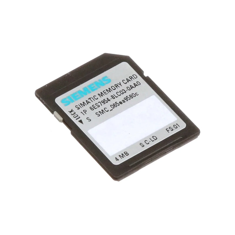 Siemens 6ES7954-8LC03-0AA0 Micro Memory Card, 4MB, for S7-300 and C7 CPUs, program and data storage MMC.