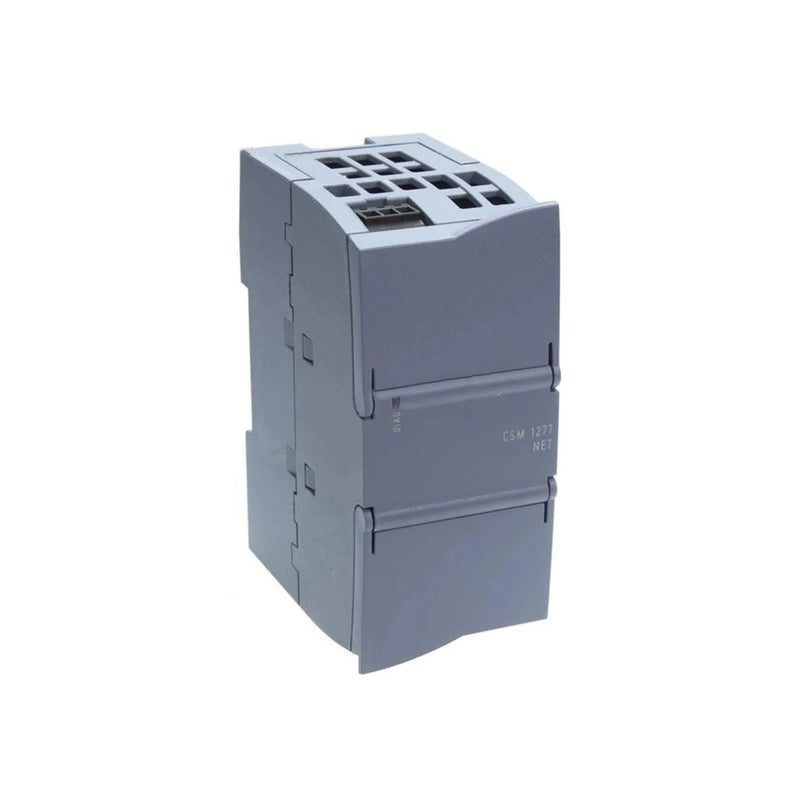 Siemens 6GK7277-1AA10-0AA0 PROFINET mini switch, 2-port unmanaged RJ45, 10/100 Mbps, compact DIN rail design, IP20, for industrial Ethernet networks.