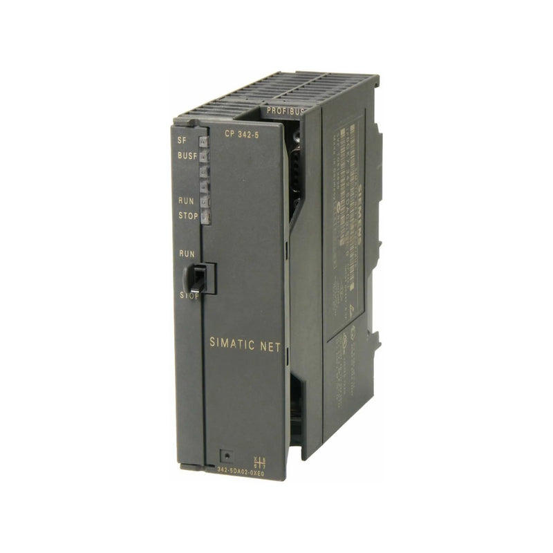 Siemens 6GK7342-5DA03-0XE0 CP 342-5 communications processor, PROFIBUS DP module for S7-300, 24V DC, RS-485 interface, industrial automation.