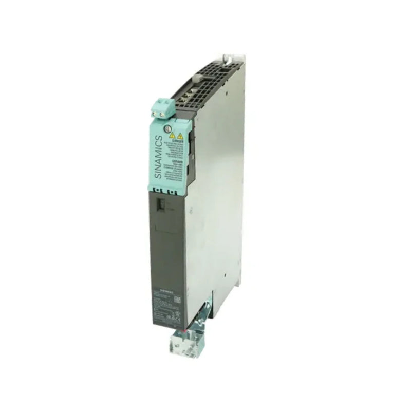 Siemens 6SL3120-1TE21-8AC0 SINAMICS S120 motor module, 18A, 3AC 400V output, booksize C-type, internal air cooling, DRIVE-CLiQ interface.