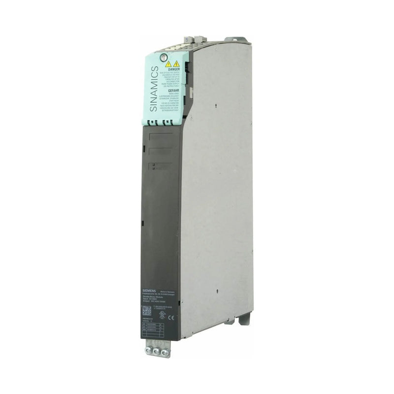 Siemens 6SL3120-2TE15-0AA3 SINAMICS S120 dual motor module, 2x 15A, 400V, booksize format, internal cooling, Drive-CLiQ, IP20-rated.