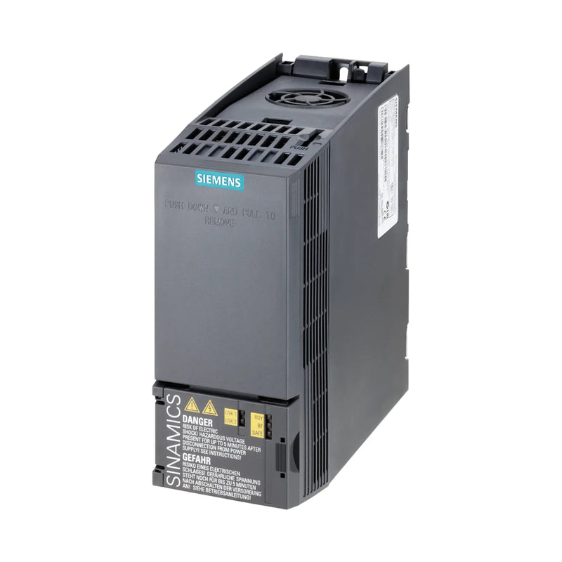 Siemens 6SL3210-1KE11-8AF2 SINAMICS G120C compact frequency converter, 1.1 kW, 380-480V, industrial motor control.