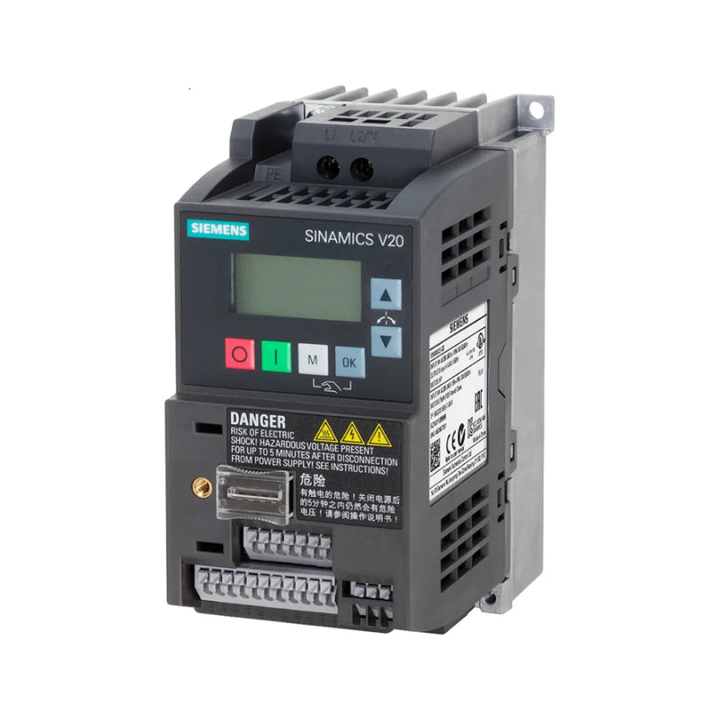 Siemens 6SL3210-5BB17-5BV1 SINAMICS G120C inverter, 75 kW, 150A, 400V 3-phase, IP20, integrated PROFINET and brake chopper, Frame FSGX.