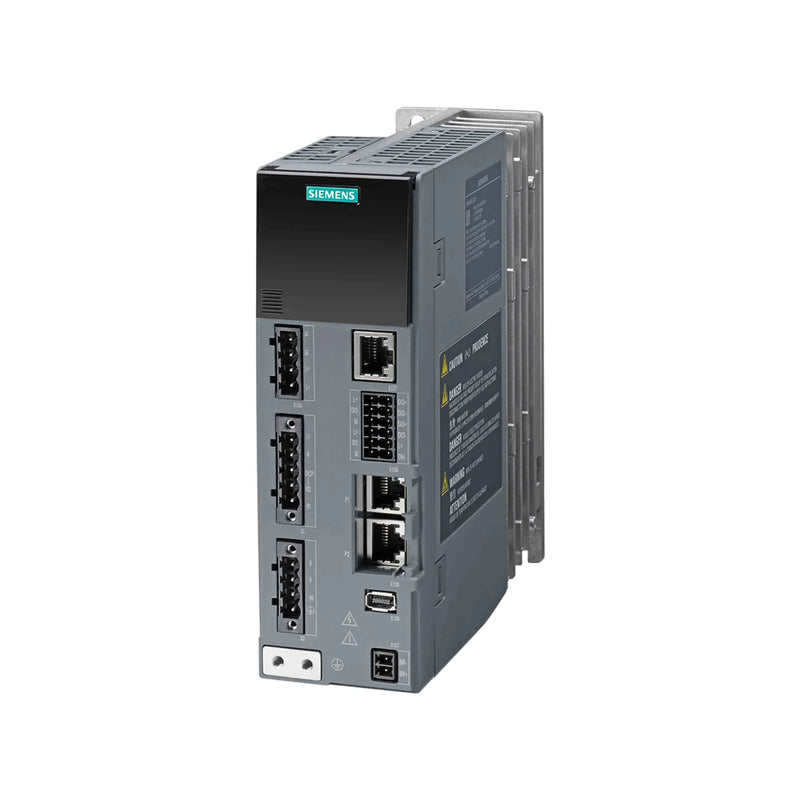 Siemens 6SL3210-5HB10-4UF0 G120C frequency inverter, 4 kW, 3-phase 400V, IP20, brake chopper, USS/Modbus, compact VFD for motor control.