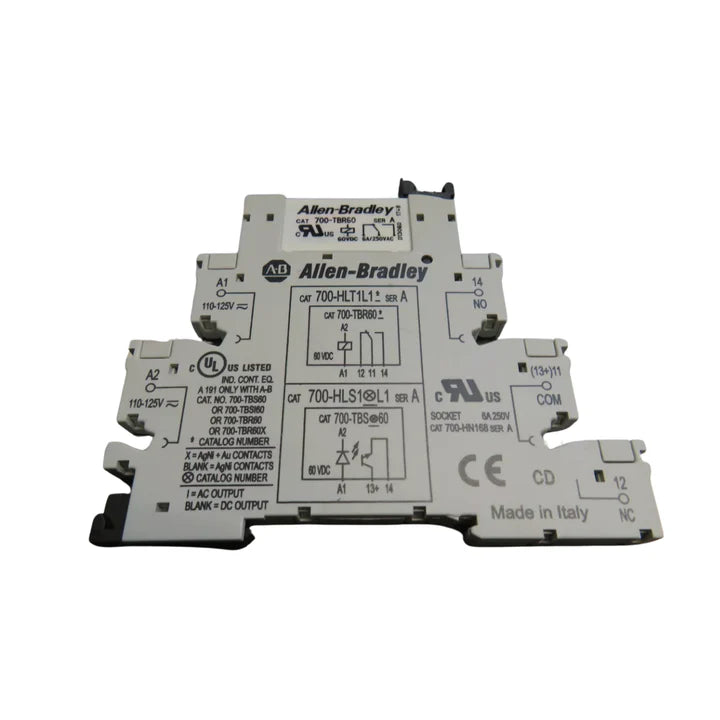 Allen-Bradley 700-HLT1L1 timer relay, SPDT, 0.1–10 sec, 120V AC coil, on-delay, blade terminal
