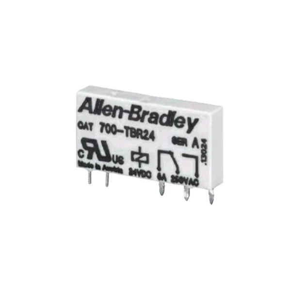 Allen-Bradley 700-TBR24 replacement relay, 24V DC coil, SPDT contact, 6A at 250V AC, silver contacts.