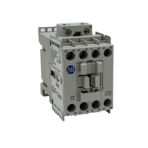 Allen-Bradley 700-CF220D control relay, 24V DC coil, 2NO 2NC, DIN rail mount, screw terminals