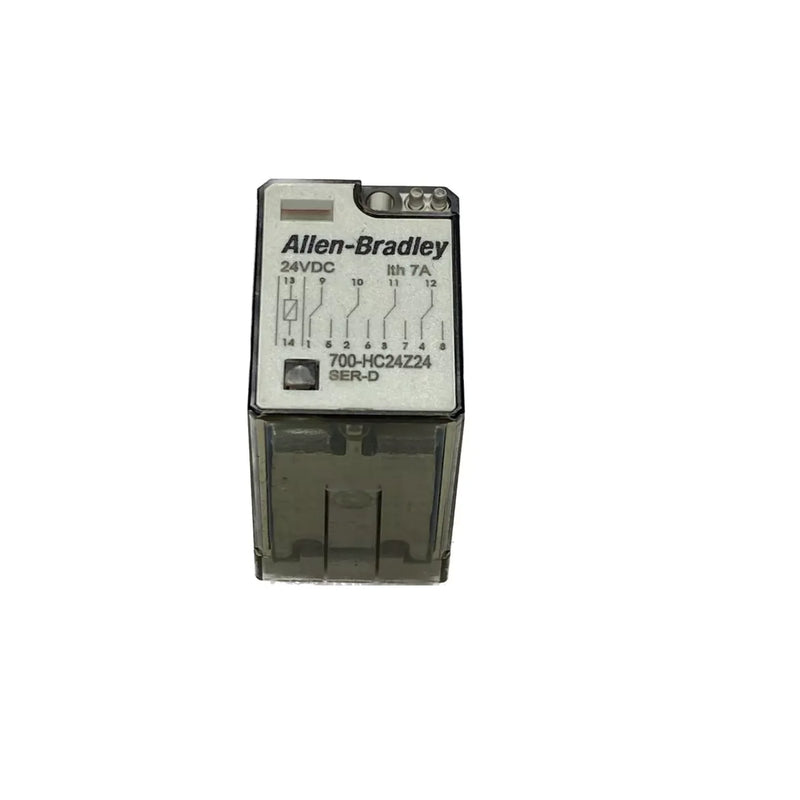 Allen-Bradley 700-HC24Z24 plug-in relay, 4PDT, 24V DC coil, blade terminal, 300V rated