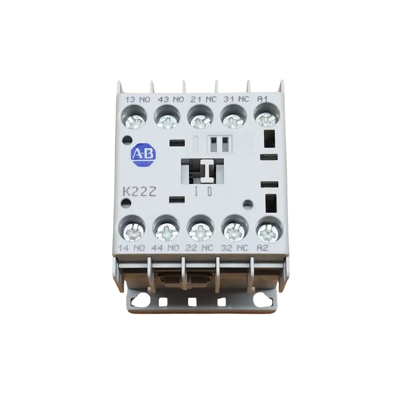 Allen-Bradley 700-K22Z-DJ relay, 24V DC coil, 2NO/2NC contacts, miniature DIN rail mounted control relay