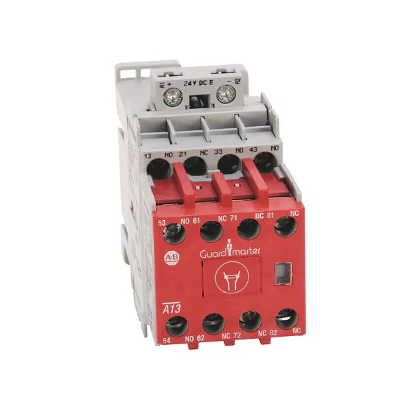 Allen-Bradley 700S-CF440EJC safety relay, 4NO 4NC contacts, 24V DC coil, DIN rail mount