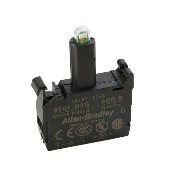 Allen-Bradley 800F-N3G contact block, 1 N.O., spring clamp, gray, 800F series